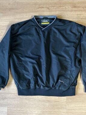 Cabela's Black V-Neck Windbreaker Pullover